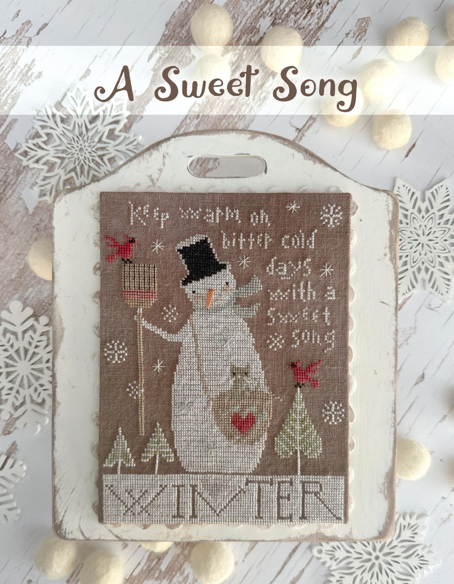 Hello Winter Booklet - Cross Stitch Paper Pattern