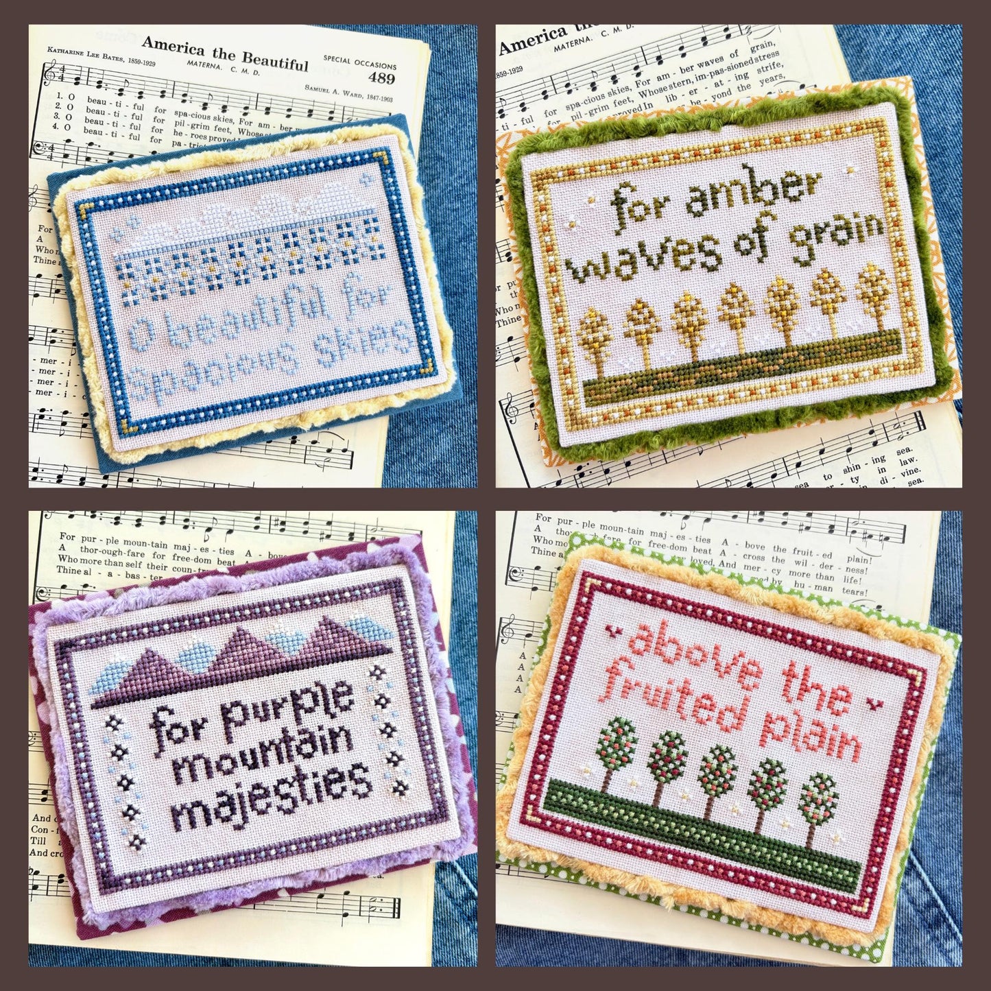 America The Beautiful - Cross Stitch Paper Pattern