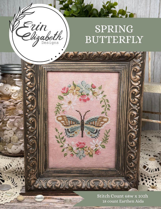 PREORDER! Spring Butterfly by Erin Elizabeth Designs - 2026 Nashville Needlework Market