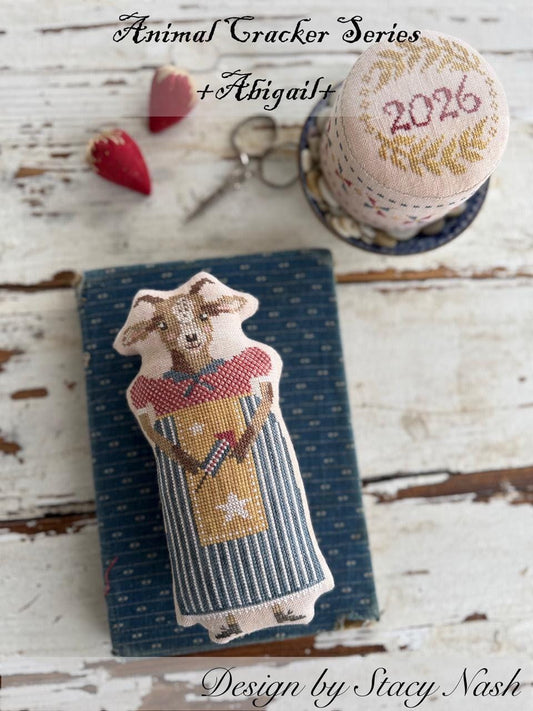 PREORDER! Animal Cracker Series - Abigail - by Stacy Nash Designs - 2026 Nashville Needlework Market
