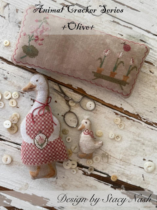 PREORDER! Animal Cracker Series - Olive - by Stacy Nash Designs - 2026 Nashville Needlework Market