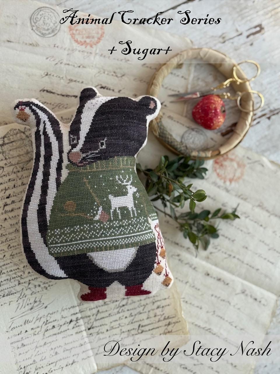 PREORDER! Animal Cracker Series - Sugar - by Stacy Nash Designs - 2026 Nashville Needlework Market