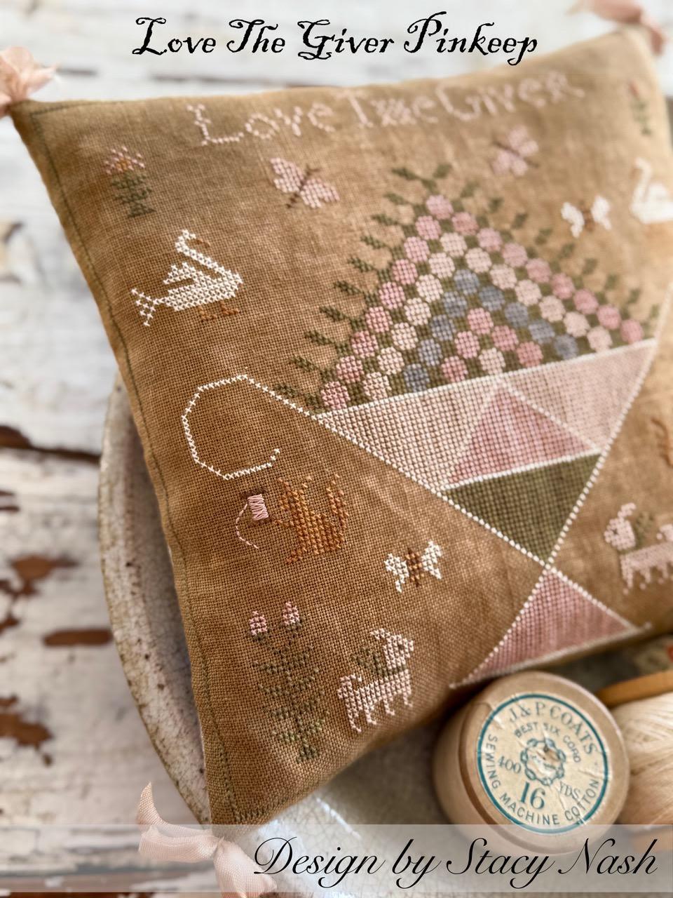 Love the Giver Pinkeep - Cross Stitch Paper Pattern