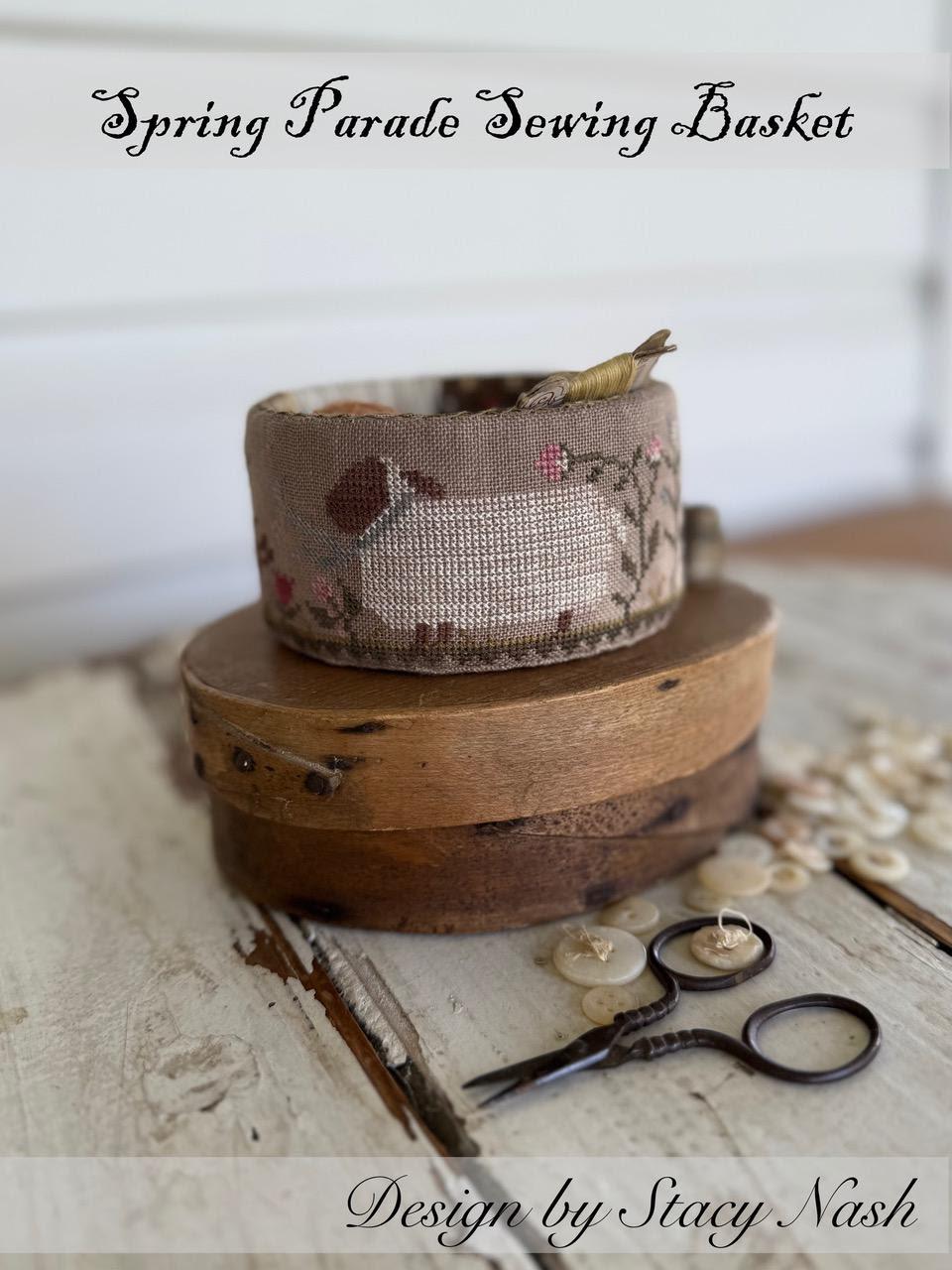 PREORDER! Spring Parade Sewing Basket by Stacy Nash Designs - 2026 Nashville Needlework Market