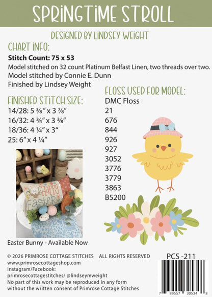 Springtime Stroll by Primrose Cottage Stitches - Cross Stitch Paper Pattern