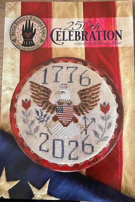 250th Celebration by Teresa Kogut - Cross Stitch Paper Pattern