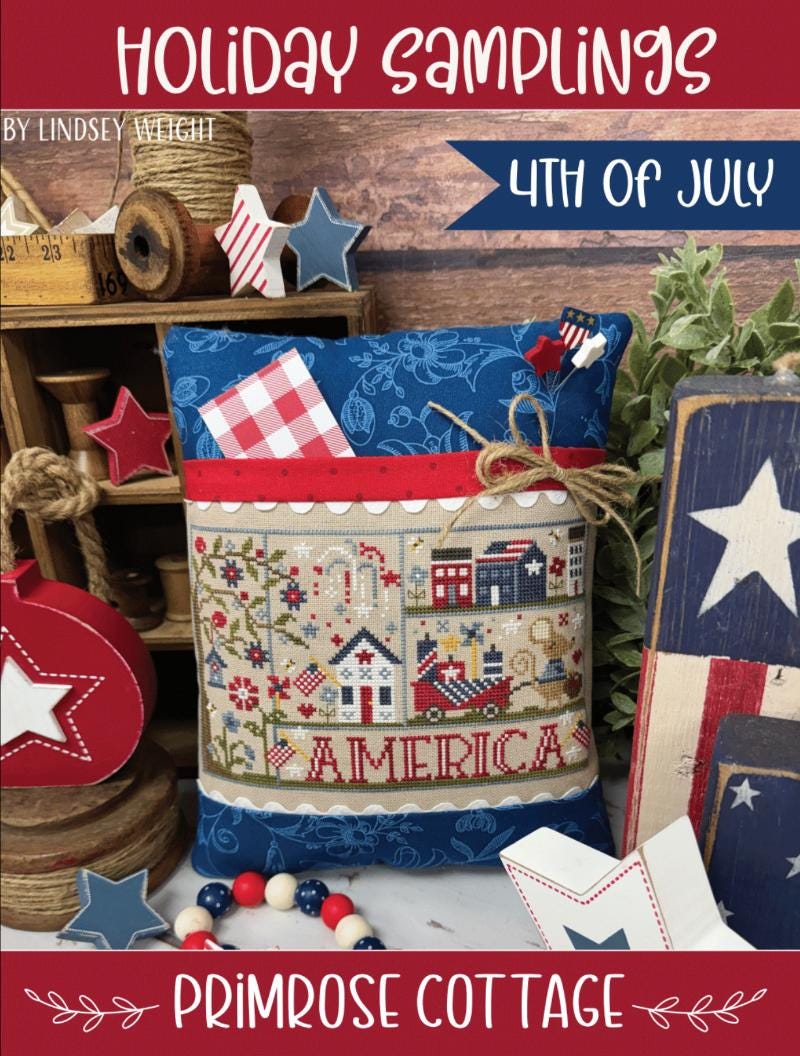 Holiday Samplings 4th of July - Cross Stitch Paper Pattern