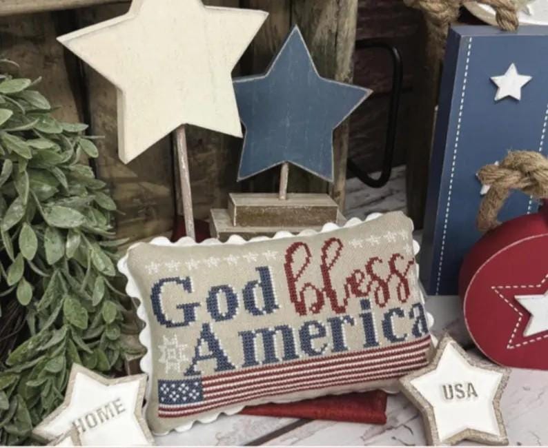 God Bless America by Primrose Cottage Stitches - Cross Stitch Paper Pattern