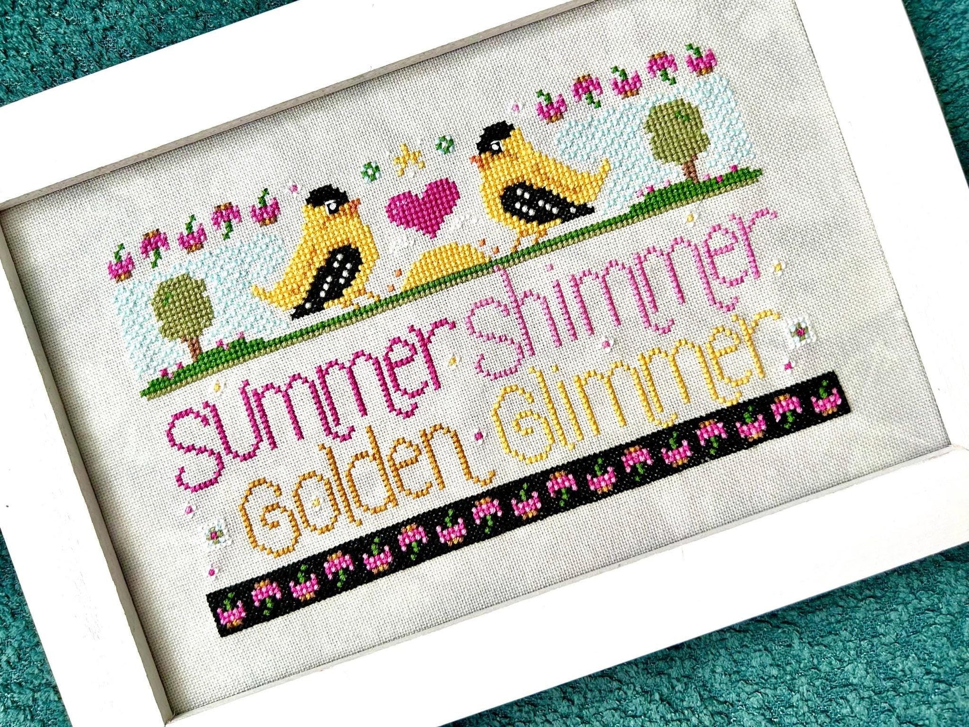 WordyBirds August - Cross Stitch Paper Pattern