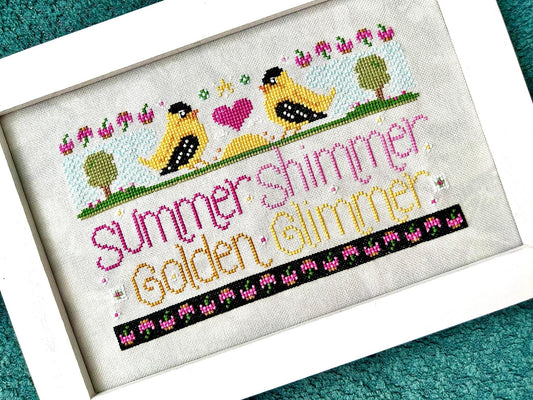 WordyBirds August - Cross Stitch Paper Pattern