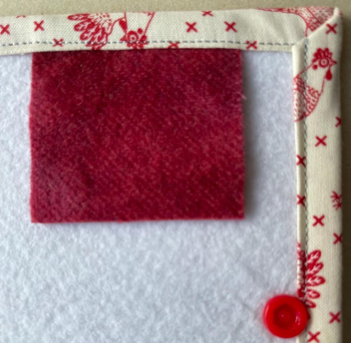 Thread Bed/Floss Catcher - Henhouse Red Chickens