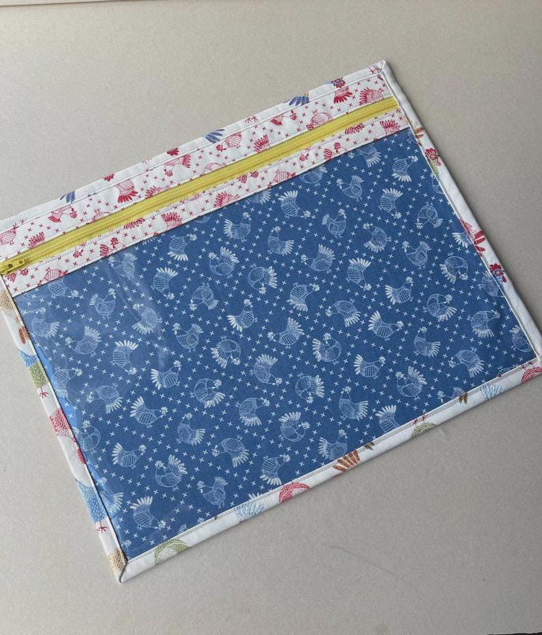 Project Bag 11 x 14 - Vinyl Front - Red Henhouse