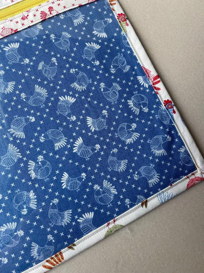 Project Bag 11 x 14 - Vinyl Front - Red Henhouse