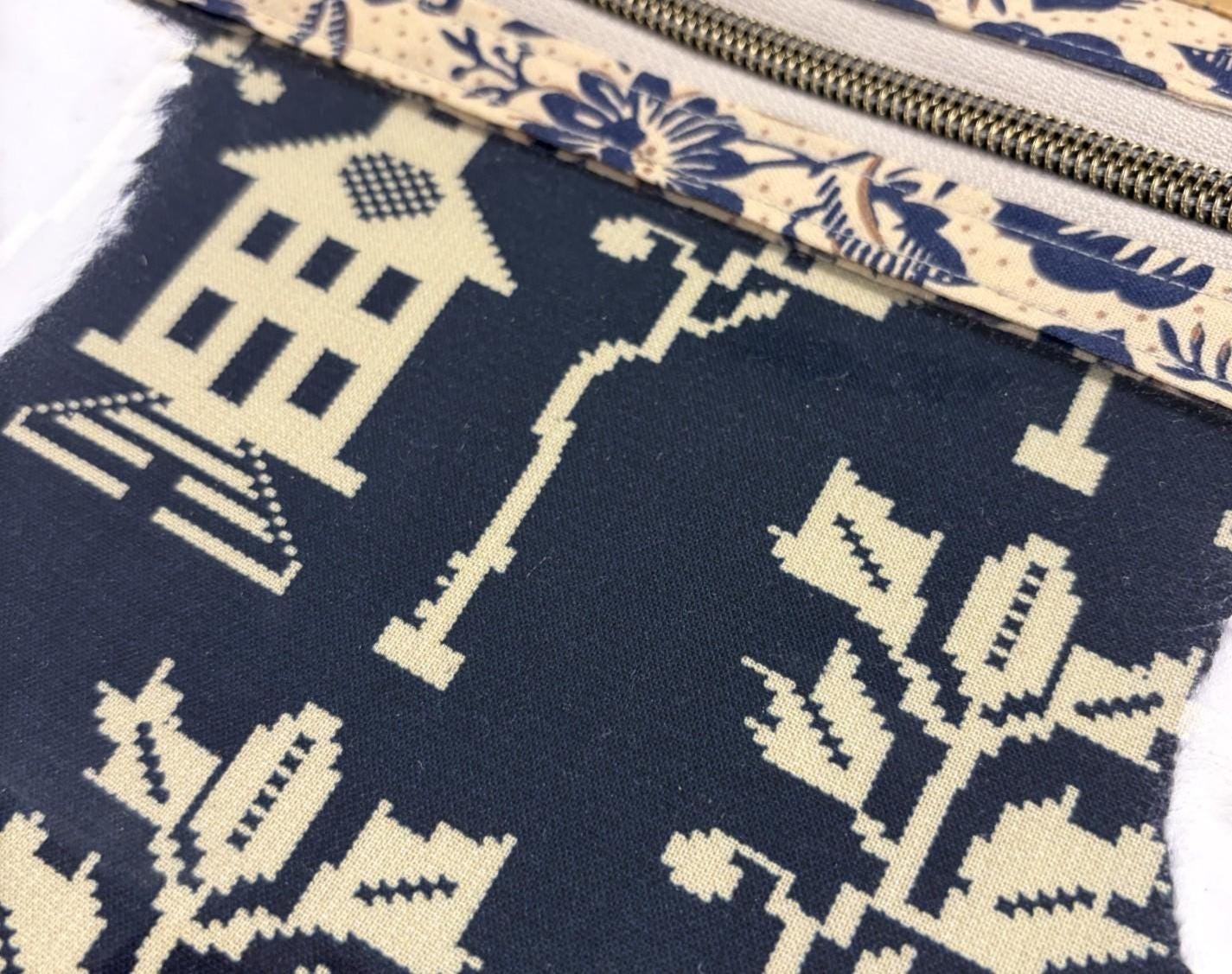 Project Bag 11 x 14 - Vinyl Front - Indigo Schoolhouse