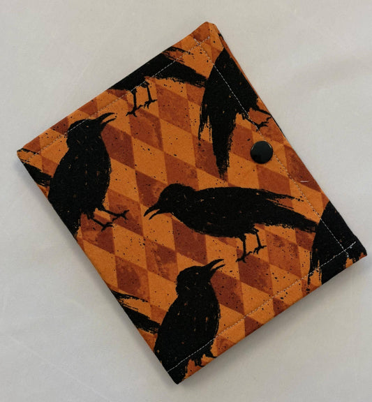 Thread Bed/Floss Catcher - Orange/Black Crows