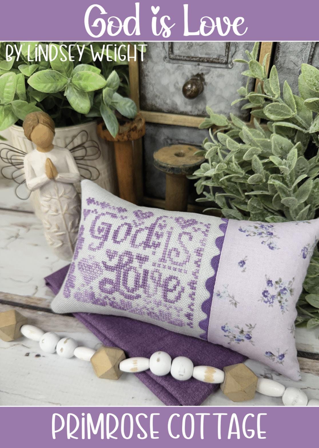 PREORDER!! God is Love by Primrose Cottage Stitches - Cross Stitch Paper Pattern