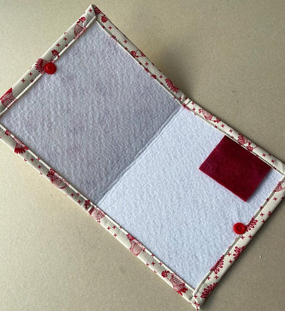 Thread Bed/Floss Catcher - Henhouse Red Chickens