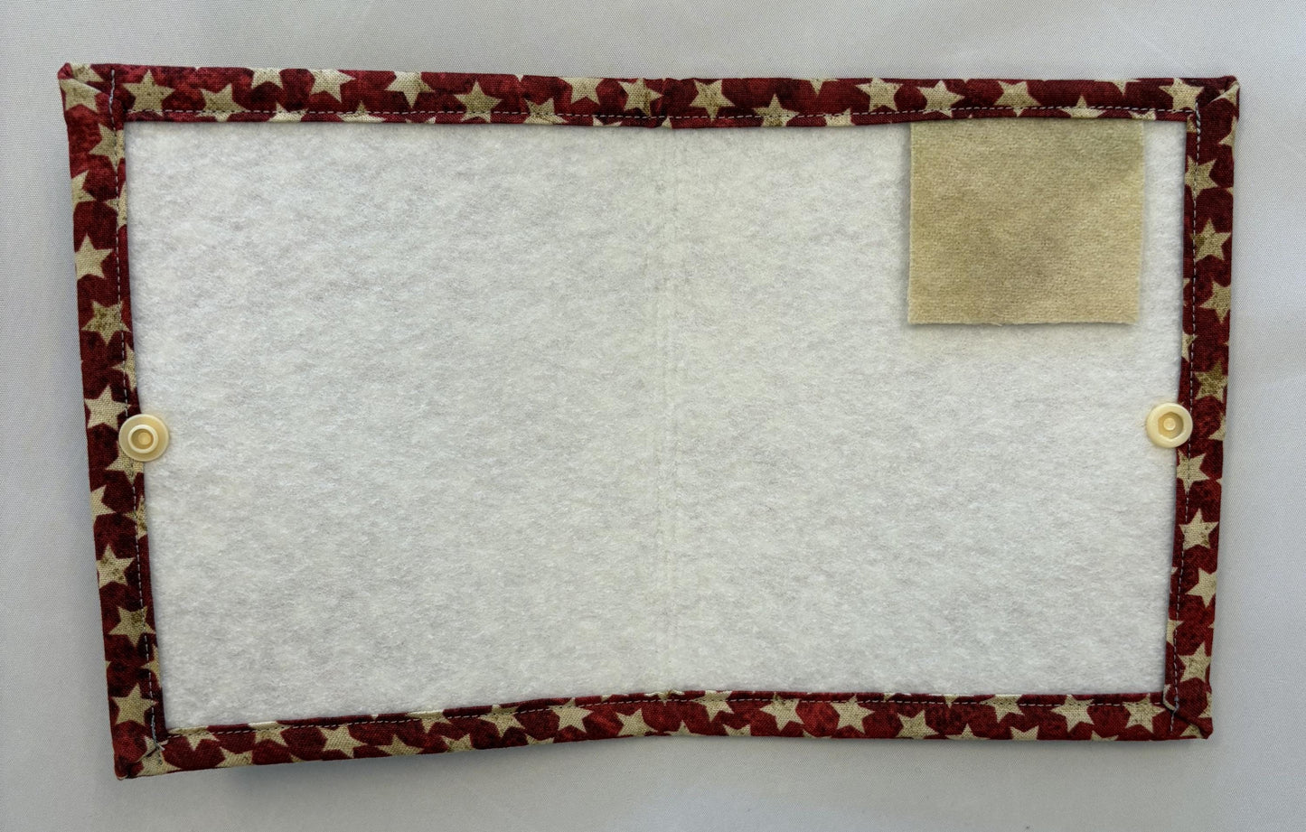 Thread Bed/Floss Catcher - Burgundy/Stars