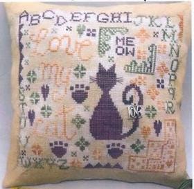 Love My Cat Quaker by Romy's Creations - Cross Stitch Paper Pattern