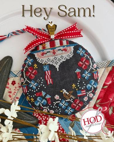 PREORDER!! Hey Sam! by Hands on Design - Cross Stitch Paper Pattern