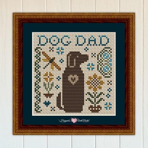 Dog Dad by Happiness is Heartmade - Cross Stitch Paper Pattern