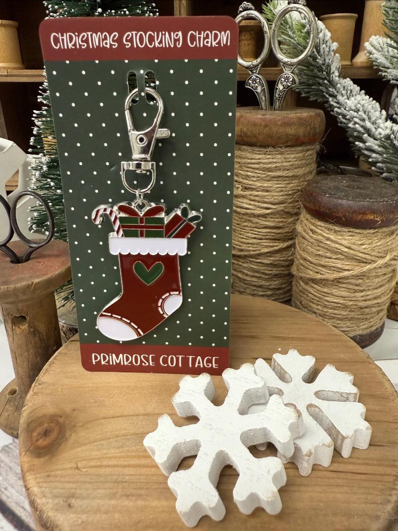 PRE-ORDER!! Christmas Stocking Charm by Primrose Cottage Stitches