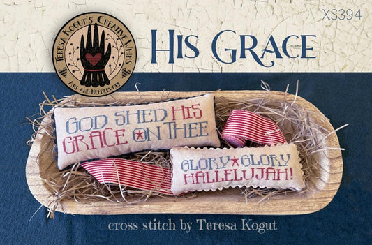 PRE-ORDER!! His Grace by Teresa Kogut - Cross Stitch Paper Pattern