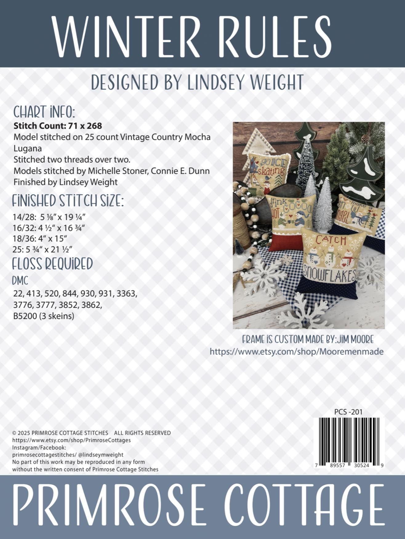 PRE-ORDER!! Winter Rules by Primrose Cottage Stitches - Cross Stitch Paper Pattern