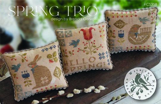Spring Trio by With Thy Needle & Thread - Cross Stitch Paper Pattern