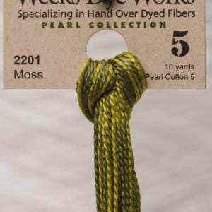 Moss #2201 Pearl Cotton Size 5 - Weeks Dye Works