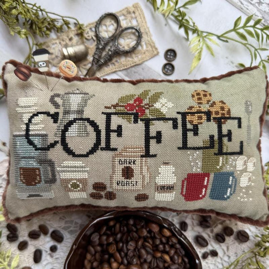 When I Think of Coffee by Puntini Puntini (PRE-ORDER) - Cross Stitch Paper Pattern