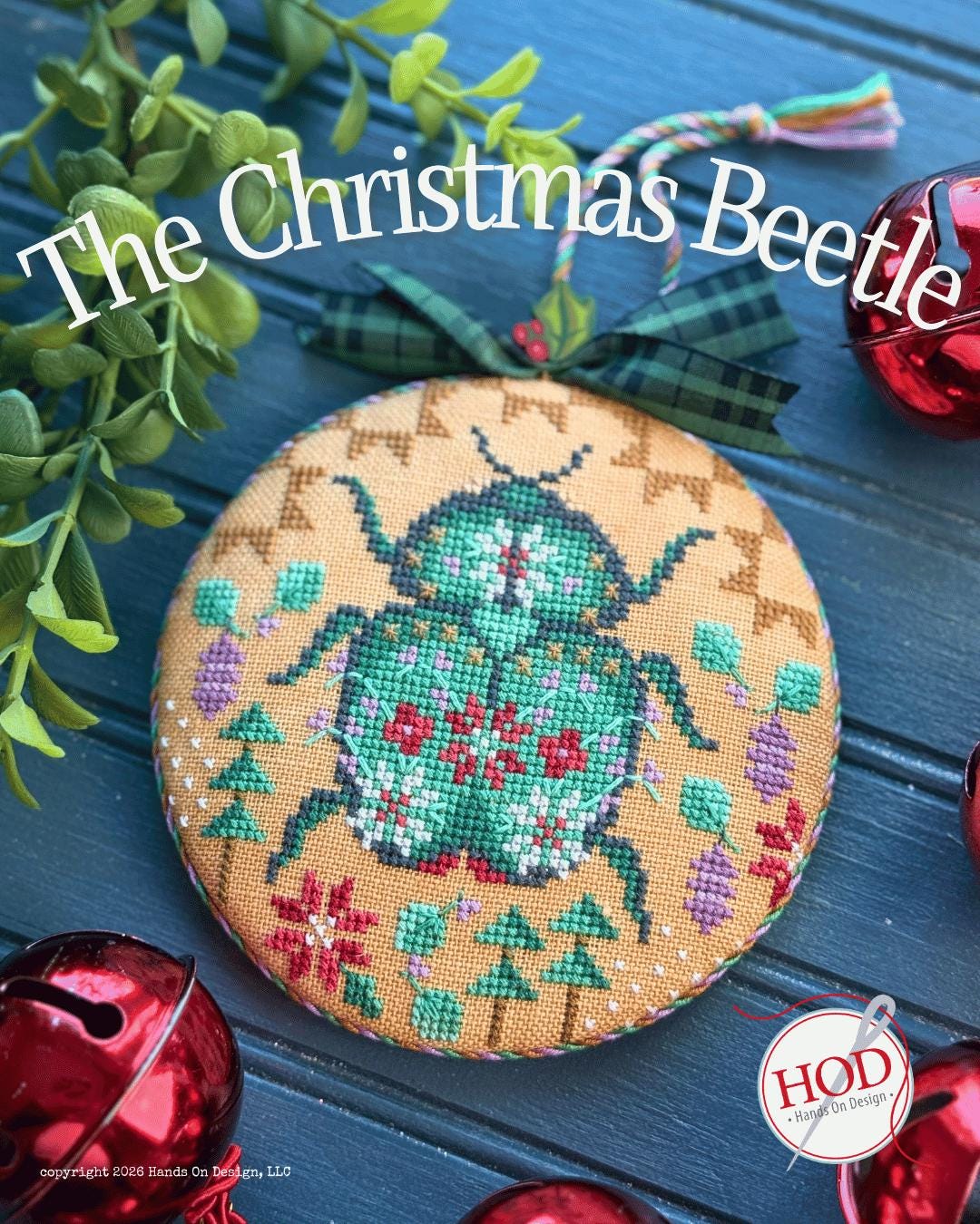 The Christmas Beetle by Hands on Design (PRE-ORDER) - Cross Stitch Paper Pattern