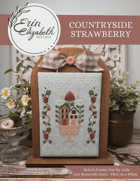 Countryside Strawberry by Erin Elizabeth Designs (PRE-ORDER) - Cross Stitch Paper Pattern
