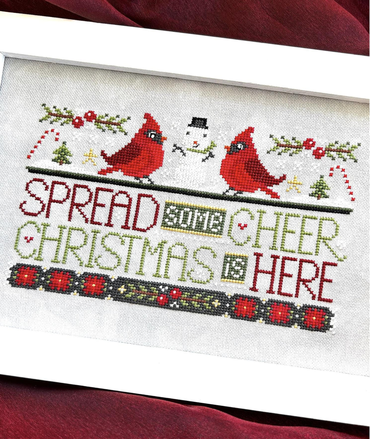 WordyBirds: December by Sweet Wing Studio (PRE-ORDER) - Cross Stitch Paper Pattern