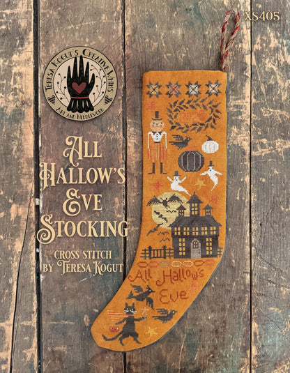 All Hallow's Eve Stocking by Teresa Kogut (PRE-ORDER)- Cross Stitch Paper Pattern