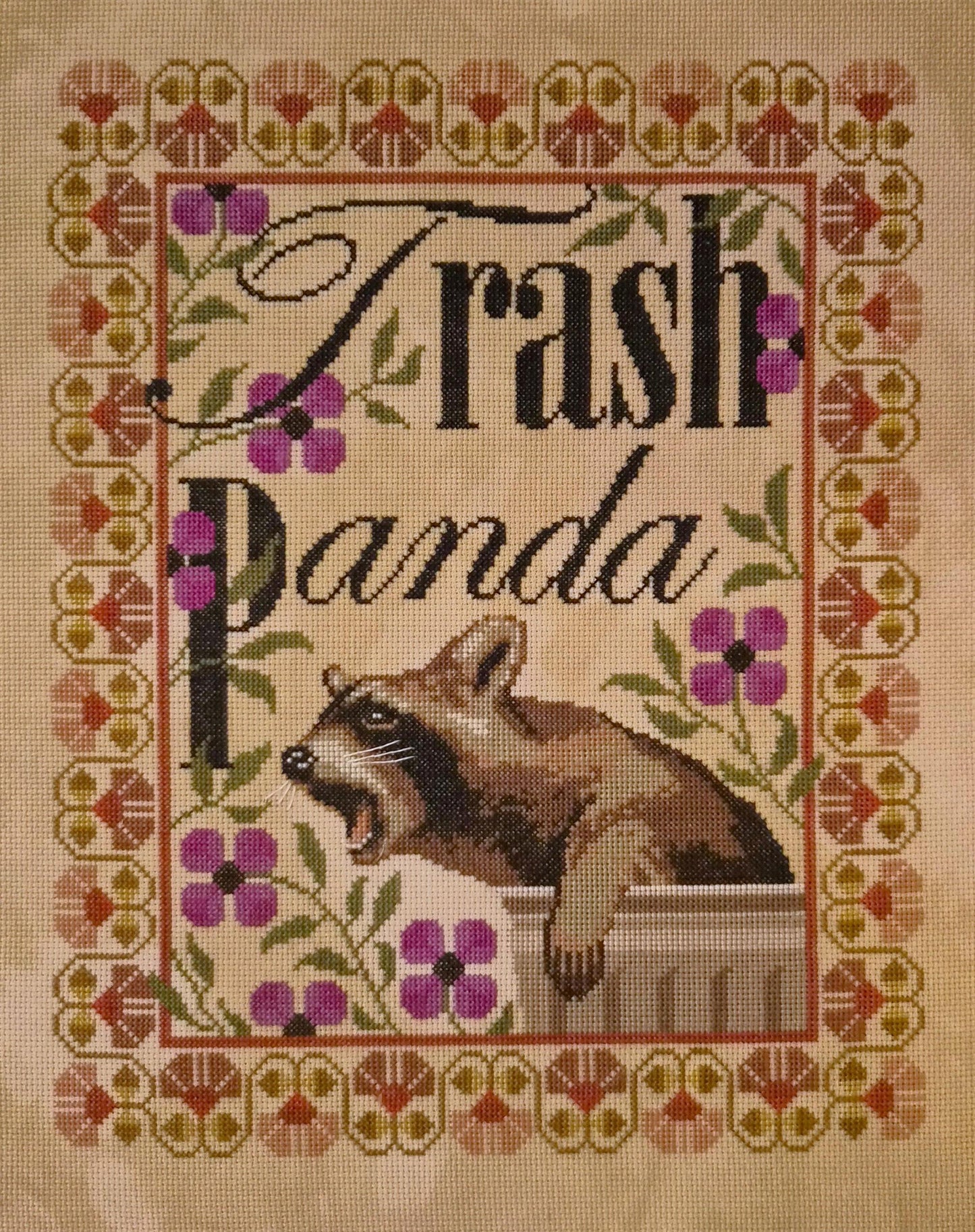 Trash Panda by The Artsy Housewife (PRE-ORDER) - Cross Stitch Paper Pattern