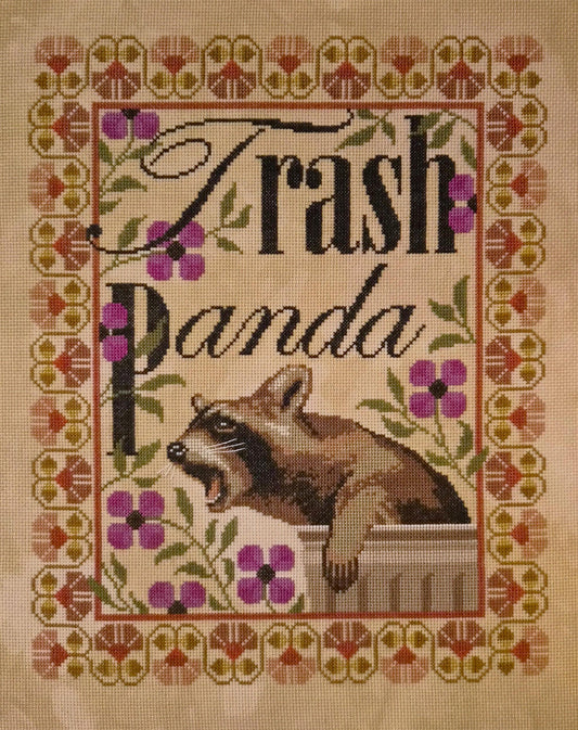 Trash Panda by The Artsy Housewife (PRE-ORDER) - Cross Stitch Paper Pattern