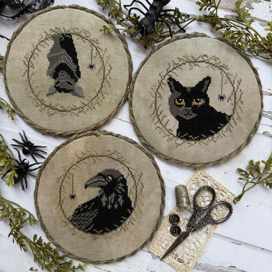 Halloween Animals Trio by Puntini Puntini (PRE-ORDER) - Cross Stitch Paper Pattern