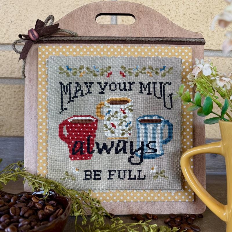 Mugs Always Full by Puntini Puntini (PRE-ORDER) - Cross Stitch Paper Pattern