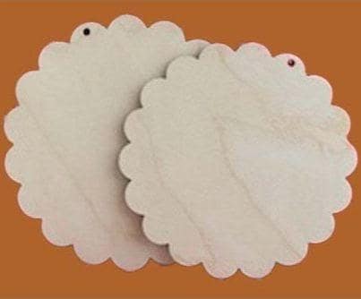 5" Scalloped Unfinished Wooden Disc by JBW Designs (PRE-ORDER)