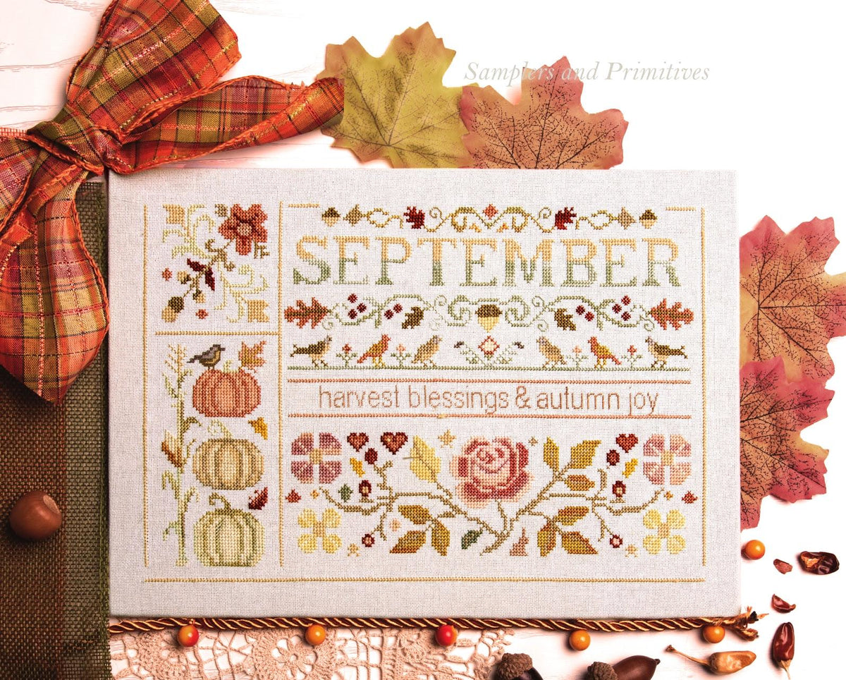 Autumn Joy by Samplers and Primitives (PRE-ORDER) - Cross Stitch Paper Pattern