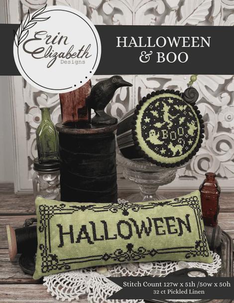 Halloween & Boo by Erin Elizabeth Designs (PRE-ORDER) - Cross Stitch Paper Pattern