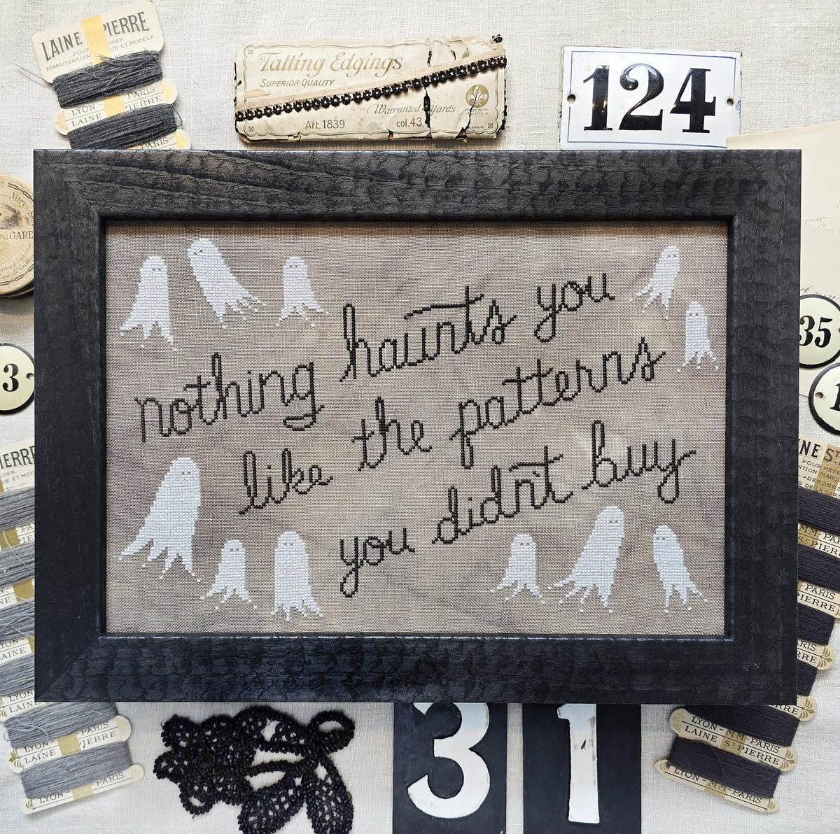 Patterns You Didn't Buy by Hello from Liz Mathews (PRE-ORDER) - Cross Stitch Paper Pattern
