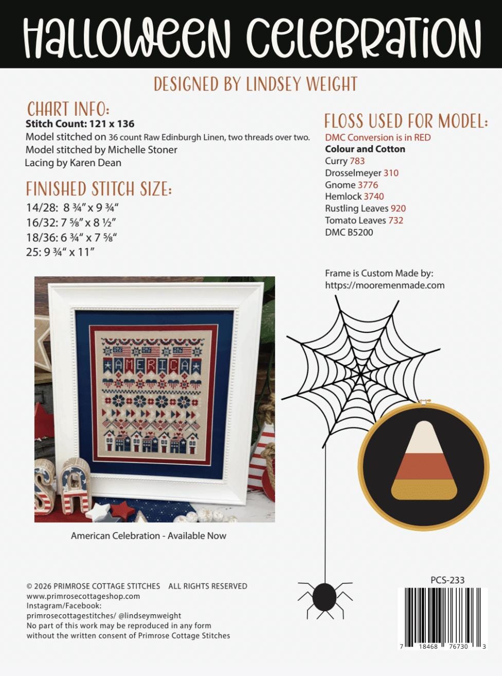 Halloween Celebration by Primrose Cottage Stitches - Cross Stitch Paper Pattern