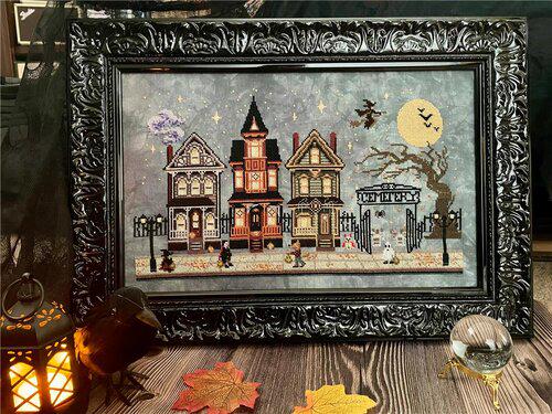 Trick or Treat Town by Flossabilities - Cross Stitch Paper Pattern