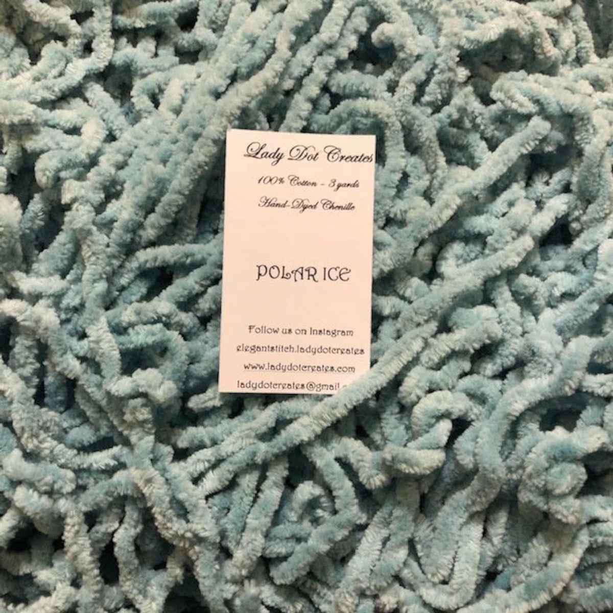 Polar Ice Chenille Trim (3 yards) - Lady Dot Creates