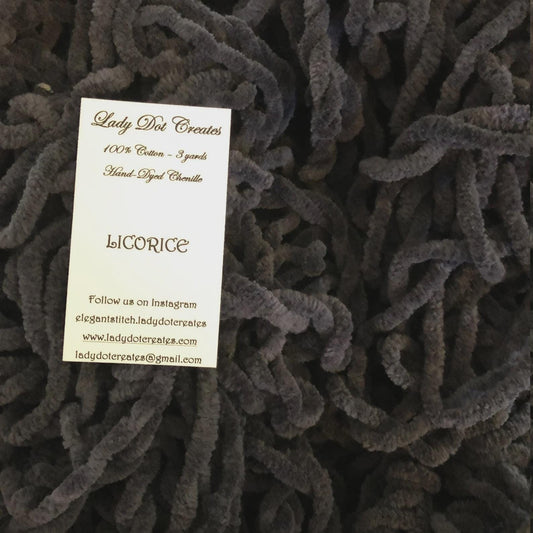 Licorice Chenille Trim (3 yards) - Lady Dot Creates