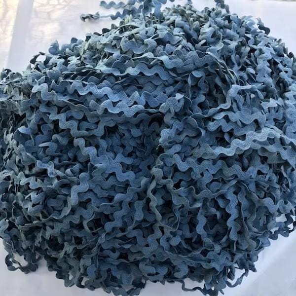 Storm Blue Rick Rack Trim (3 yards) - 1/2 inch - Lady Dot Creates