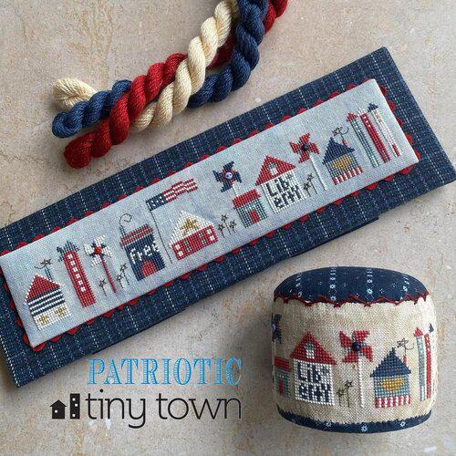 Patriotic Tiny Town Heart in Hand Needleart - Cross Stitch Paper Pattern