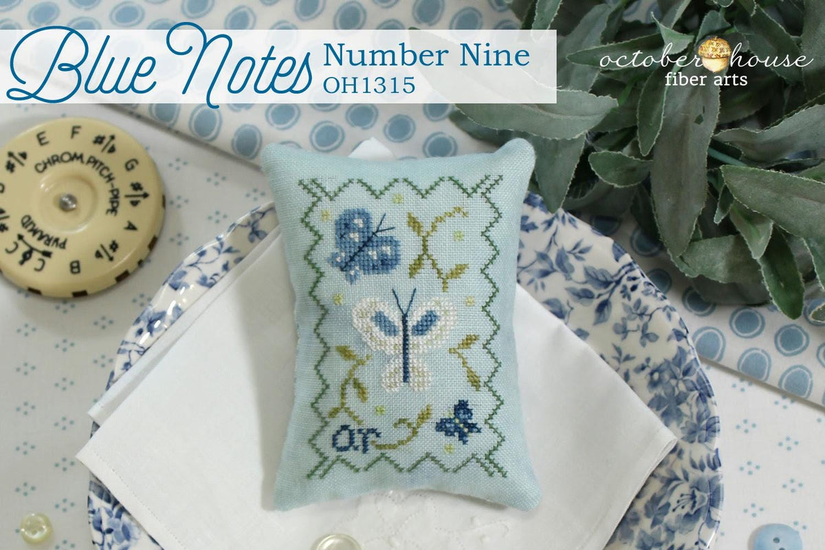 Blue Notes - Number Nine - by October House Fiber Arts - Cross Stitch Paper Pattern
